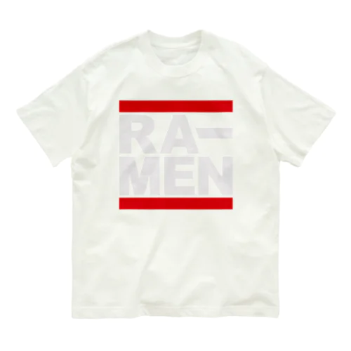 RA-MEN ラーメン　白文字 Organic Cotton T-Shirt