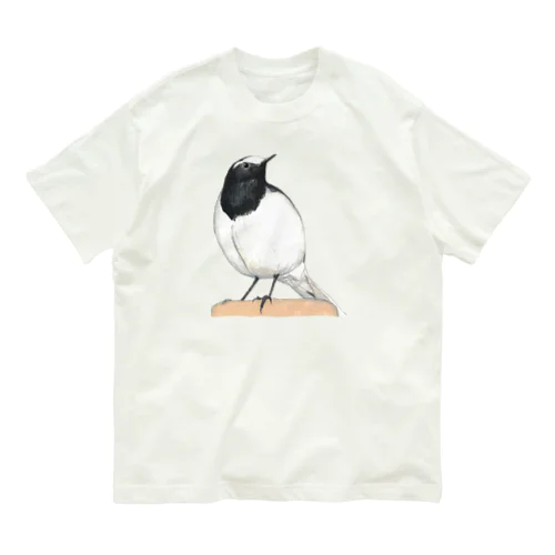 [森図鑑] セグロセキレイ Organic Cotton T-Shirt