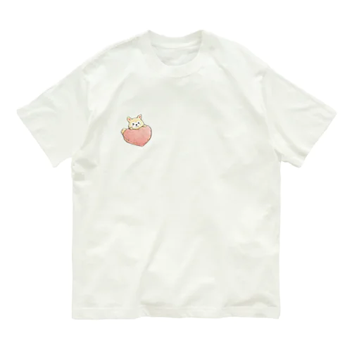 ハートチワワ（キララ） 유기농 코튼 티셔츠