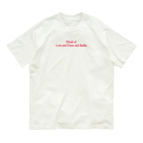 World of Love＆Peace＆SmileーPink Vol.②ー オーガニックコットンTシャツ