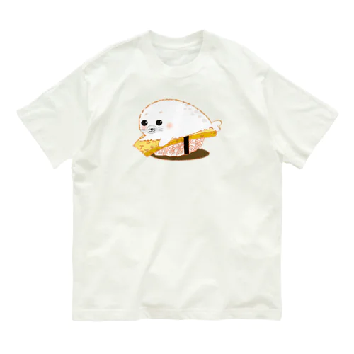 卵焼きアザラシ オーガニックコットンTシャツ