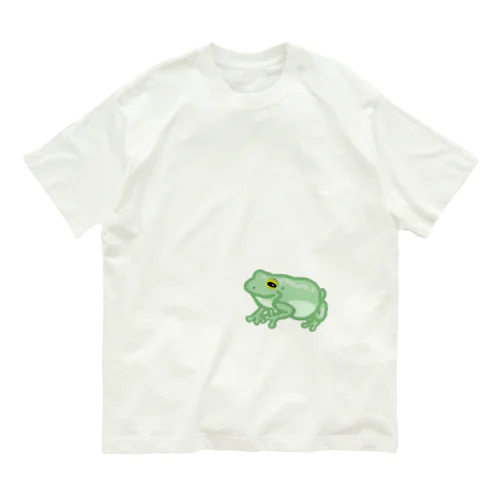 のんびりイエアメガエル Organic Cotton T-Shirt