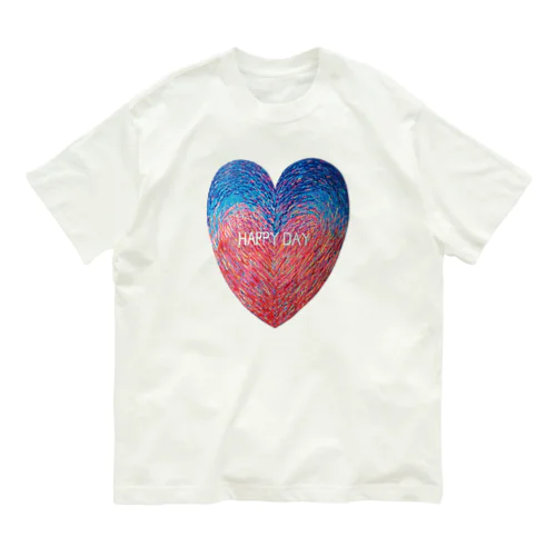Happyday Heart  オーガニックコットンTシャツ
