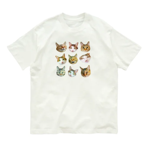 にゃんフェイスにゃん Organic Cotton T-Shirt