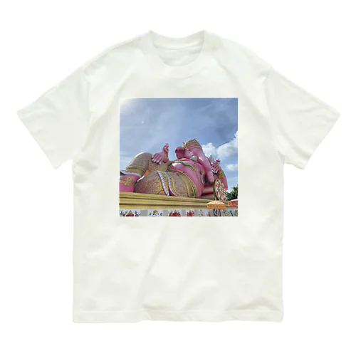 Pink ガネーシャ Organic Cotton T-Shirt