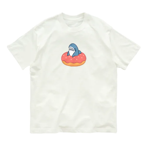 ドーナツに喰われるサメ Organic Cotton T-Shirt