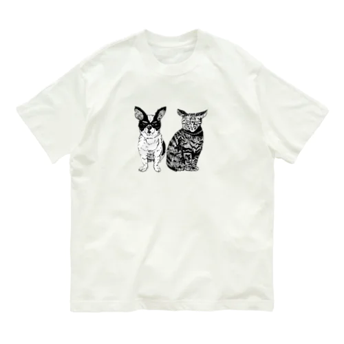 愛犬と愛猫 オーガニックコットンTシャツ