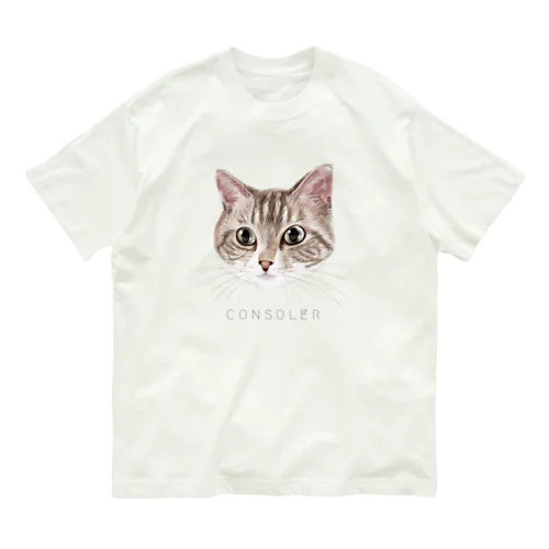 CONSOLER 猫 001  オーガニックコットンTシャツ