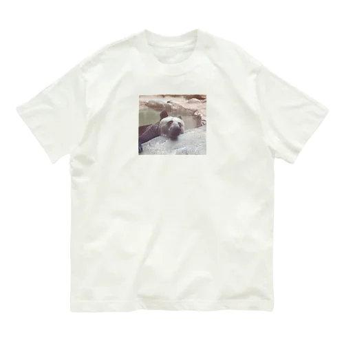 物思いに耽る熊 Organic Cotton T-Shirt