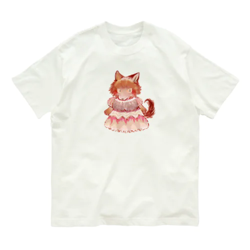 オオカミのウルフル オーガニックコットンTシャツ