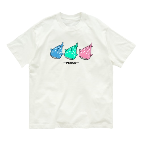 じんべいざめ（PEACE！） Organic Cotton T-Shirt