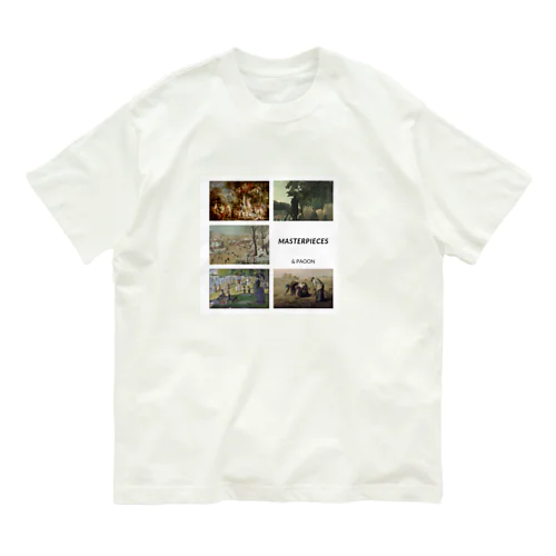 名画とパオーン Organic Cotton T-Shirt