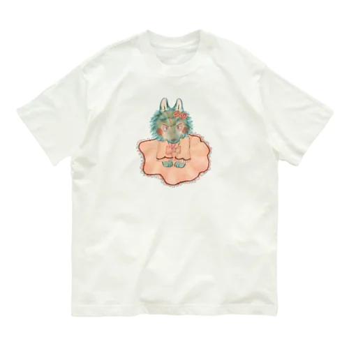 オオカミのウルフル Organic Cotton T-Shirt