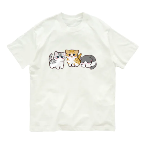 のんびりにゃんず オーガニックコットンTシャツ