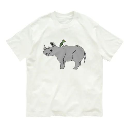 サイさん＆ウシツツキさん Organic Cotton T-Shirt