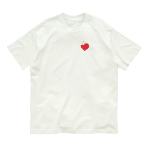 ハートに乗ったおうさまくん Organic Cotton T-Shirt