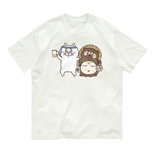 酔っ払いにゃんこ Organic Cotton T-Shirt