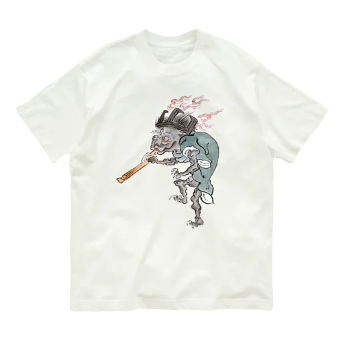 百鬼夜行絵巻 五徳の付喪神【絵巻物・妖怪・かわいい】 Organic Cotton T-Shirt