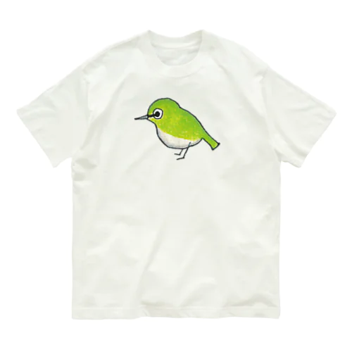 [森図鑑] ぽつんとメジロ Organic Cotton T-Shirt