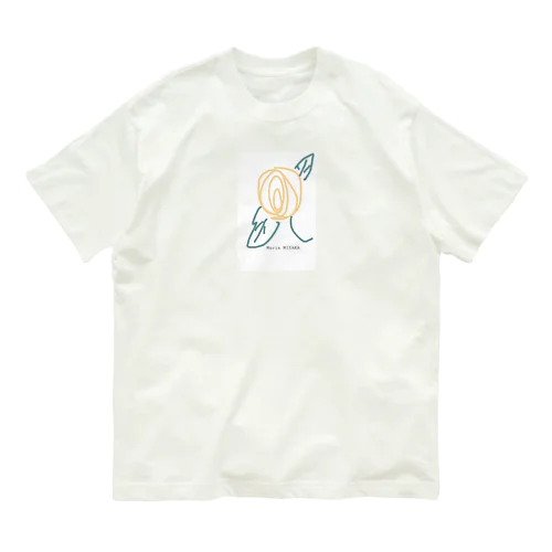 Yellow ROSE シリーズ オーガニックコットンTシャツ