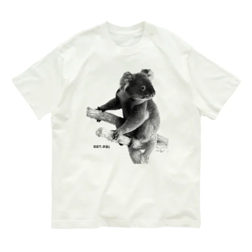 コアラTシャツ（コロンくん：モノトーンドットパターン） Organic Cotton T-Shirt