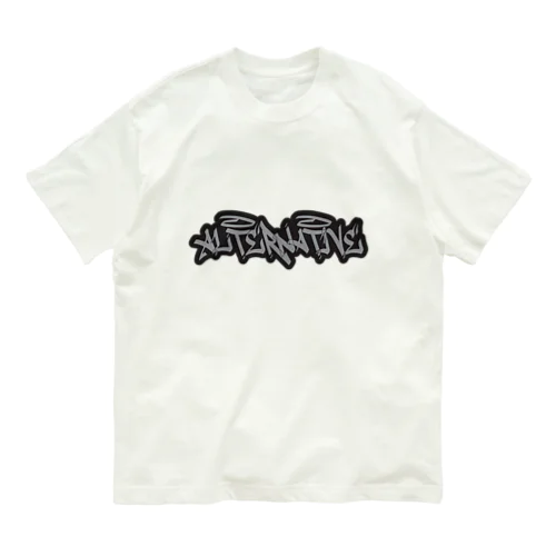 グラフィティGrayBlack オーガニックコットンTシャツ