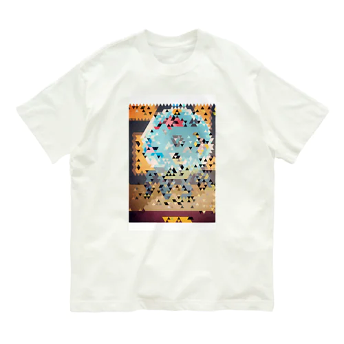 歯車入り水晶　三角ピクセレートver Organic Cotton T-Shirt