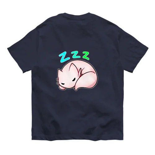 Sleepy Nekolotl オーガニックコットンTシャツ