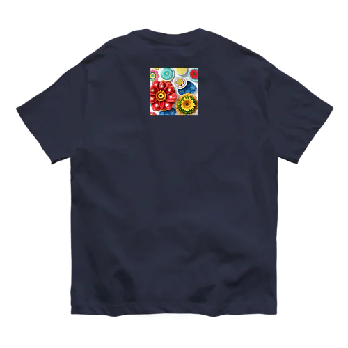 フラワー3D風 Organic Cotton T-Shirt