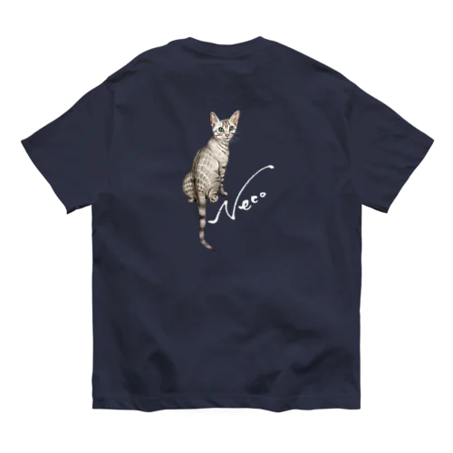 猫　Neco オーガニックコットンTシャツ