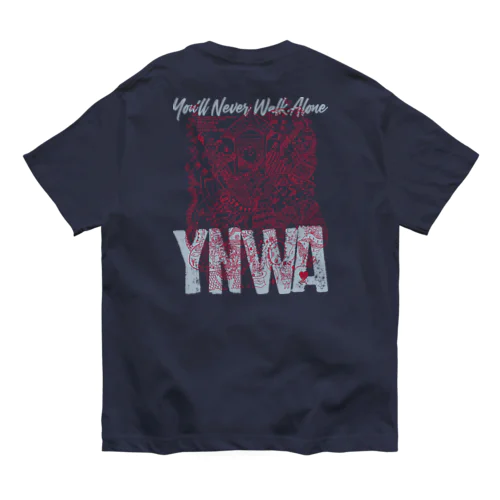 YNWA[red×gray] オーガニックコットンTシャツ