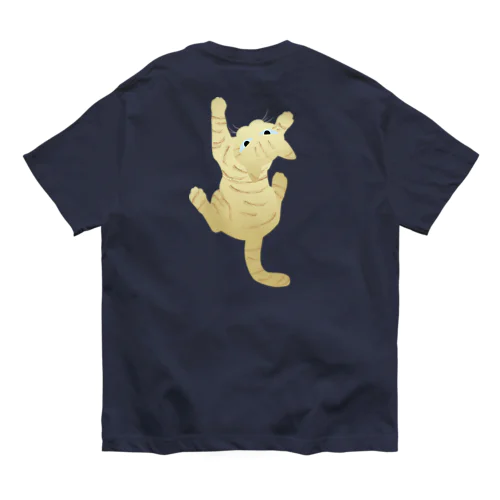 連れて帰られたい茶トラ猫 オーガニックコットンTシャツ