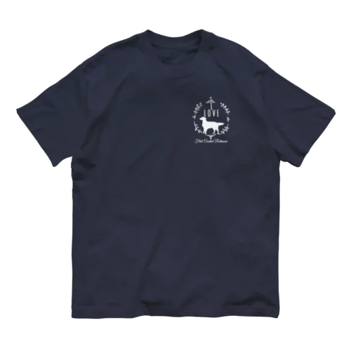 ilove-フラットコーテッドレトリバー　ホワイト Organic Cotton T-Shirt