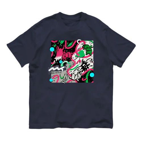 ※濃色アイテム向け metaani - zero gravity - Organic Cotton T-Shirt