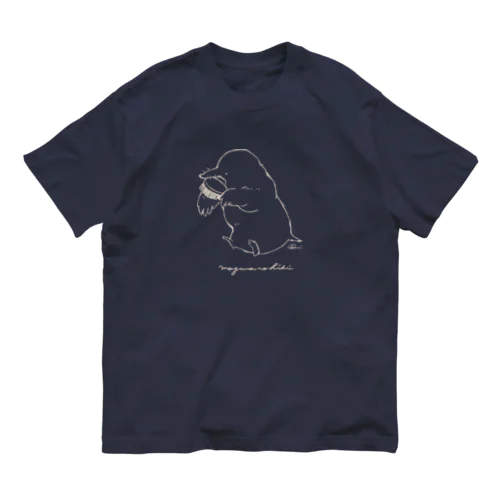 もぐらの日々 day21（柔らかい色の線） オーガニックコットンTシャツ