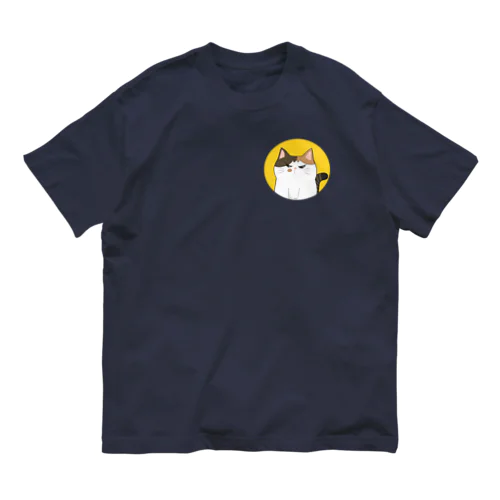 大きめまんまる三毛猫 Organic Cotton T-Shirt