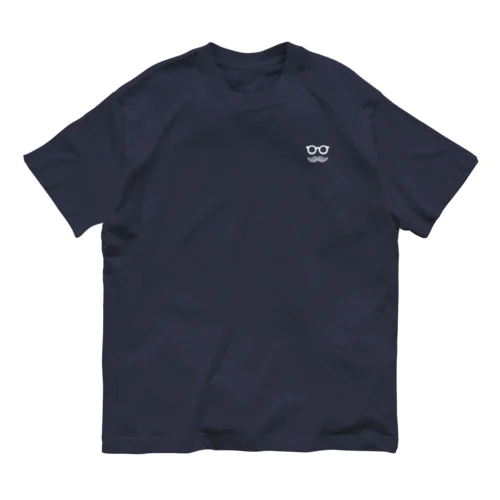 シンプルおひげ。（両面/白） Organic Cotton T-Shirt