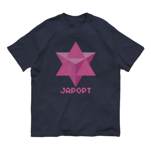 JAPOPT-Star-shaped double regular tetrahedron Merkaba オーガニックコットンTシャツ