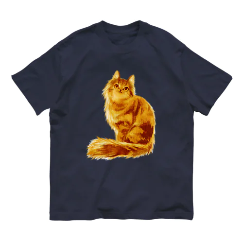 046はちわびねこグッズ オーガニックコットンTシャツ