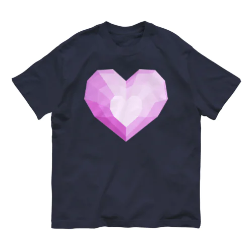 geometric Heart オーガニックコットンTシャツ