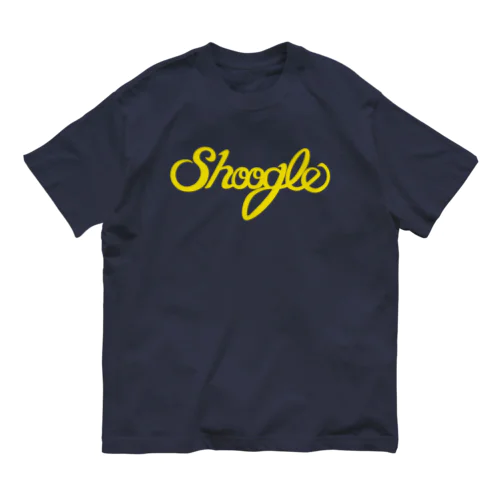 Shoogle(シューグル・週グル・週刊少年グルメ)ロゴ イエロー オーガニックコットンTシャツ