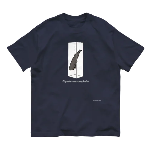 BareTank(Physeter macrocephalus) 白文字 オーガニックコットンTシャツ