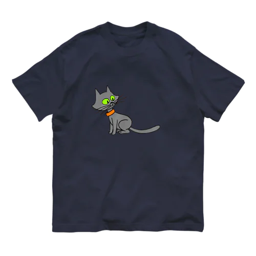 お座り猫ちゃん Organic Cotton T-Shirt