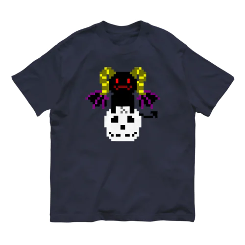 悪魔と髑髏 オーガニックコットンTシャツ