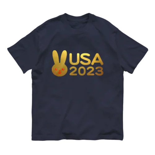 USA🐰GOLD✨2023 オーガニックコットンTシャツ