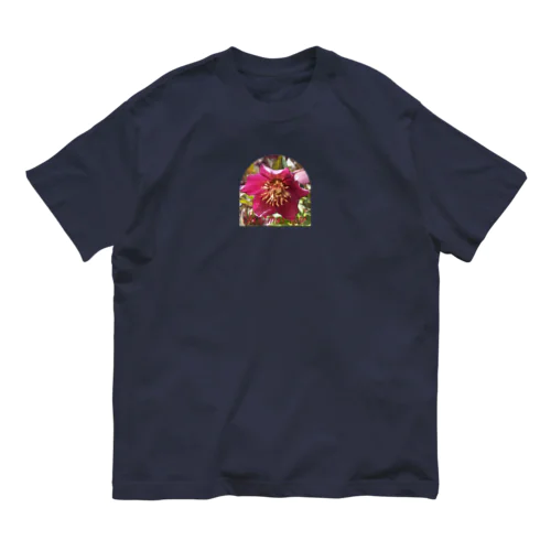 christmas rose オーガニックコットンTシャツ