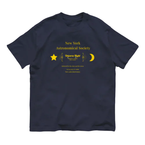 ニューヨーク天文学会　公式グッズ オーガニックコットンTシャツ