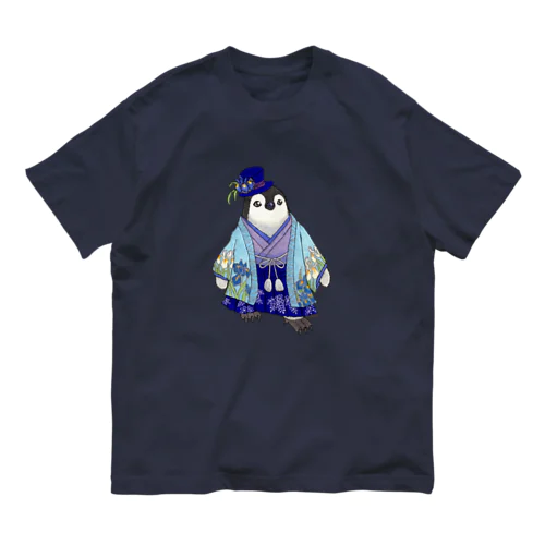 着物ぺんぎんーいずれは菖蒲かエンペヒナー オーガニックコットンTシャツ