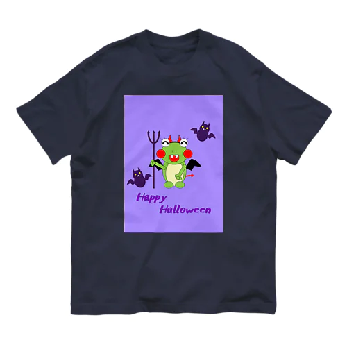 ハロウィン　コウモリママ Organic Cotton T-Shirt