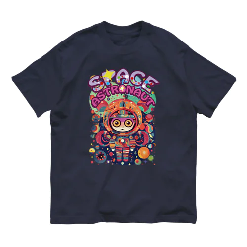 キモカワ宇宙飛行士 オーガニックコットンTシャツ